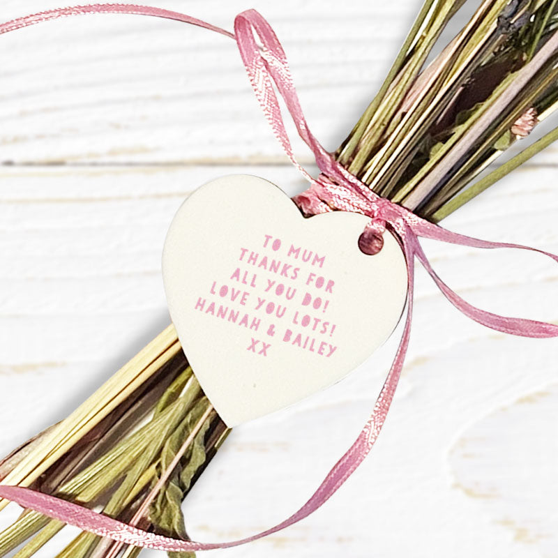 Personalised Mother’s Day Dried Flower Bouquet - Flowers by post.