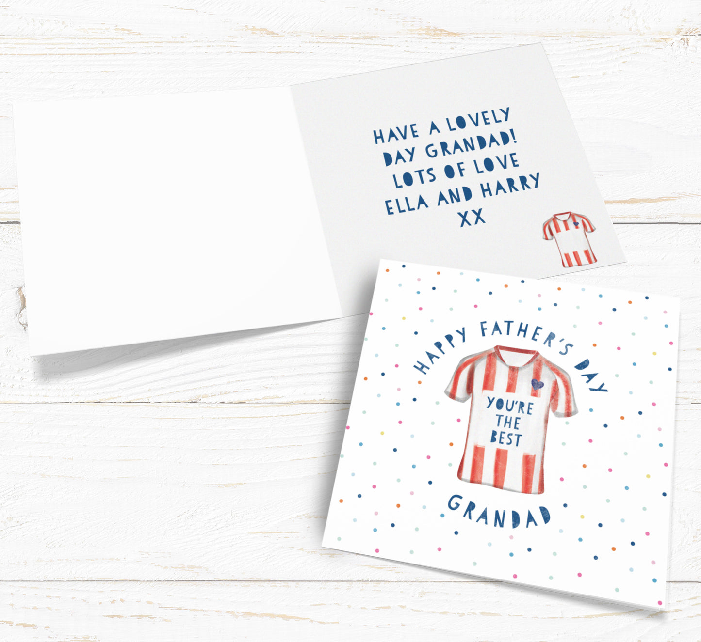 Football Shirt You're the Best Card. Cute Football Card. Birthday Card For Him. Personalised Birthday Card. For Dad. Send Direct Option.
