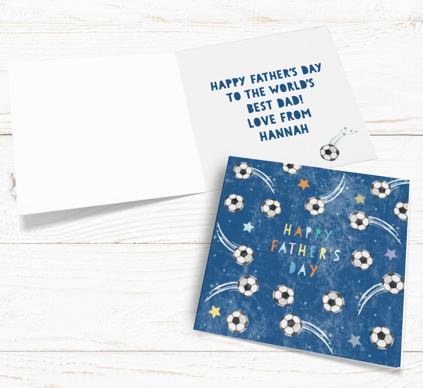 Football Father's Day Card. Cute Football Card. Father's Day Card. Personalised Father's Day Card. For Dad. Send Direct Option.