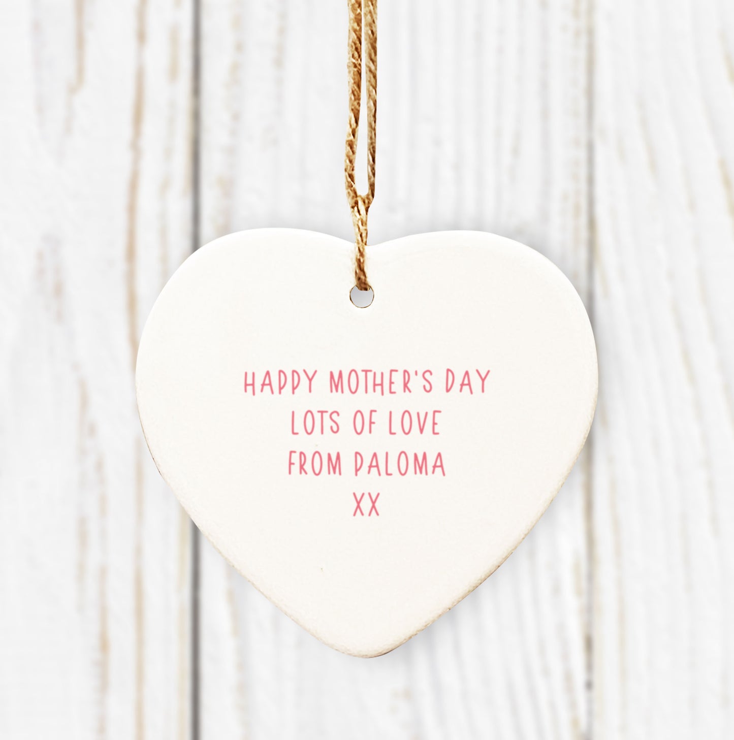 So Lucky To Call You Mum Ceramic Heart. Personalised Mother's Day Gift . Cute Heart. Personalised gift for Mum.
