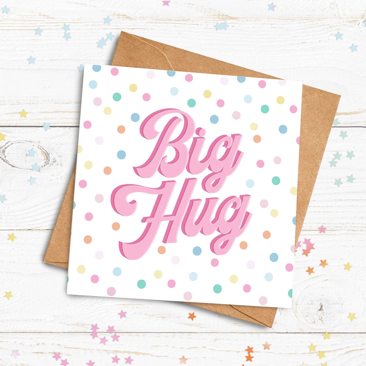 Big Hug Card. Get Well Soon Card. Thinking of you card. Lockdown card. I miss you card. Send Direct Option.