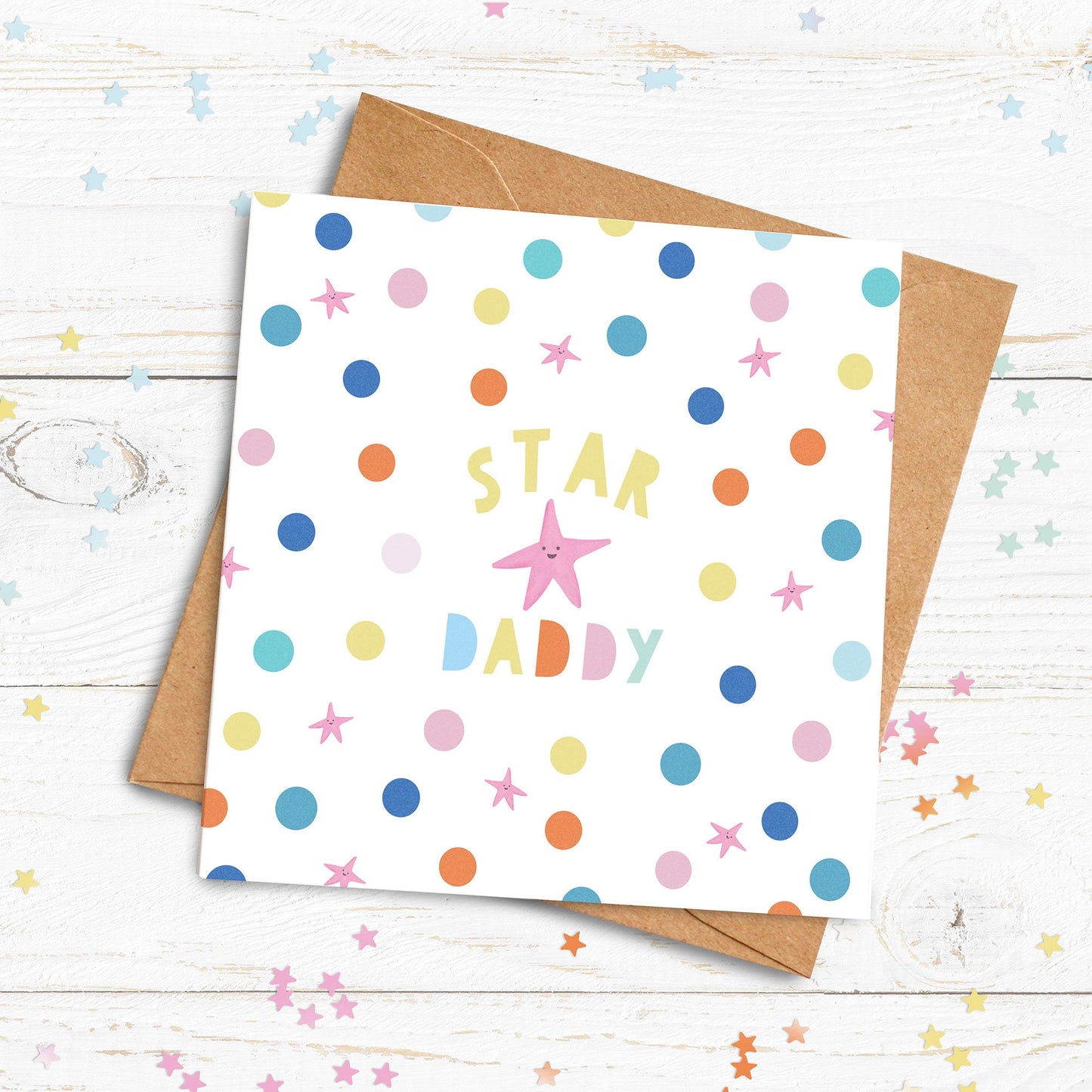Star Daddy Card. Father’s Day Card. Happy Father’s Day Card. Happy Birthday Daddy Card. For Him Card. Direct Send Option.