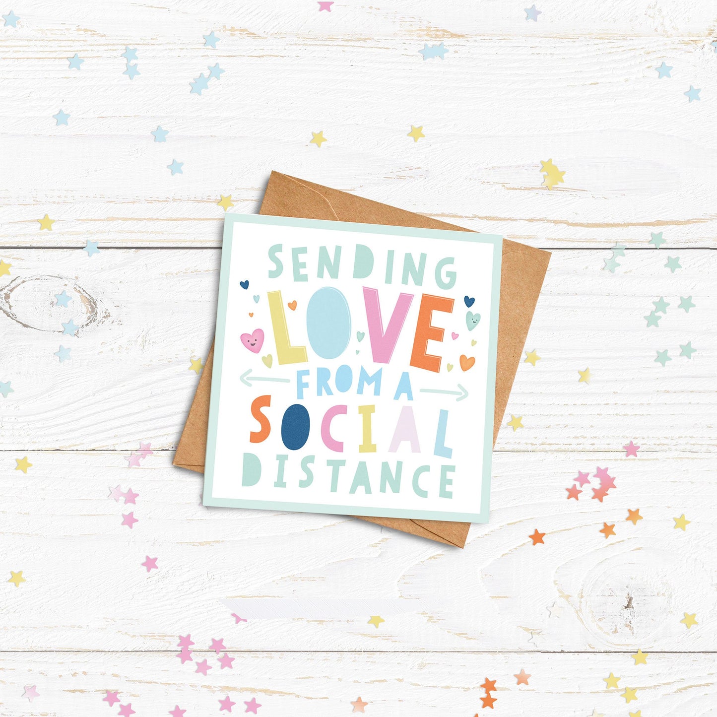 Mini Pack of Happiness - Sending Love From A Social Distance Cards. Lockdown Cards.