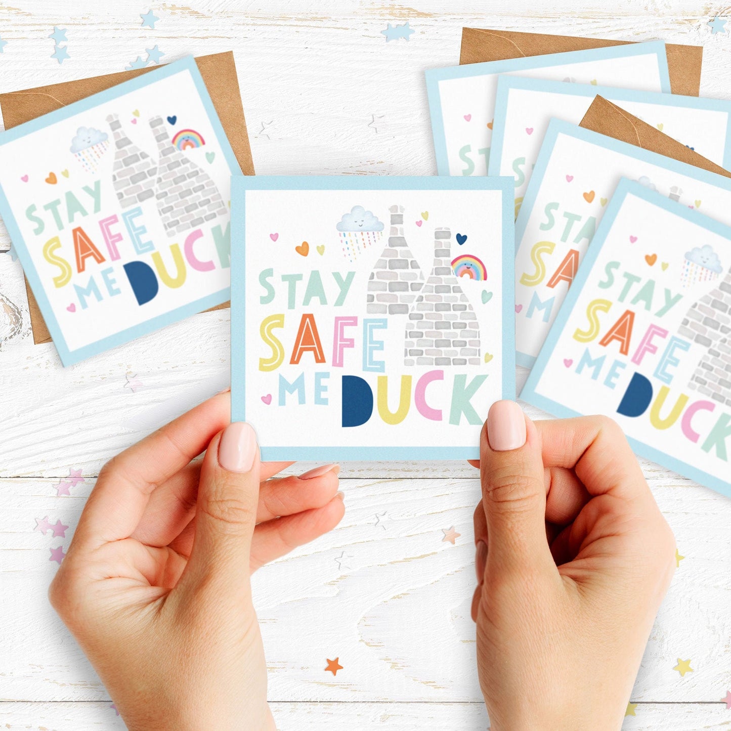 Mini Pack of Happiness - Stay Safe Me Duck Cards. Lockdown Cards.