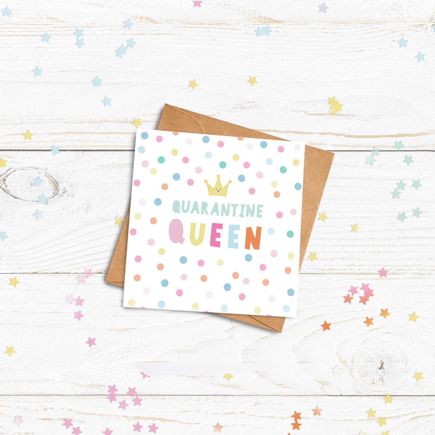 Mini Pack of Happiness - Quarantine Queen Card. Lockdown Cards. Pack of Cards. Birthday Cards.