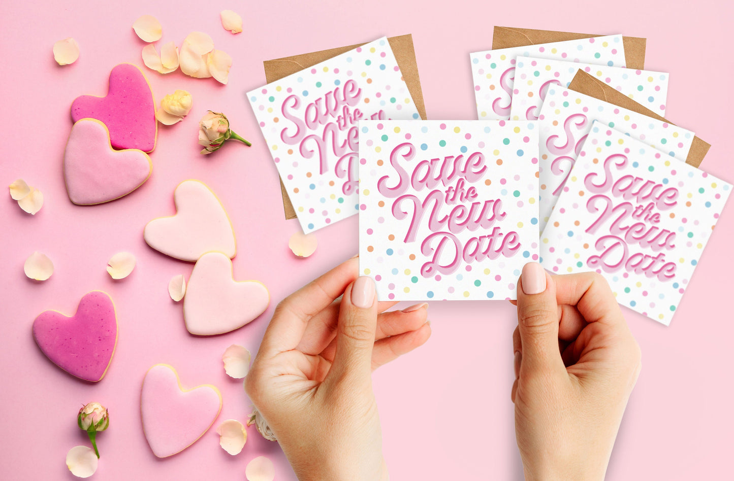Mini Pack of Happiness - Save The New Date Cards. Wedding Cards. Pack of cards.