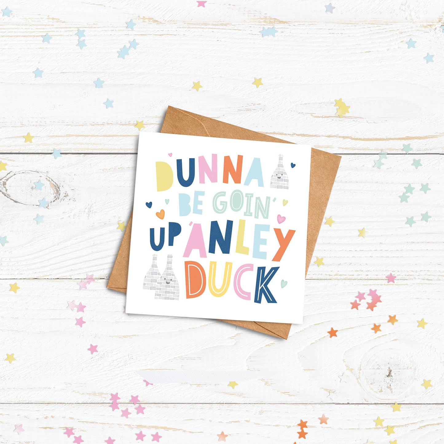 Mini Pack of Happiness - Dunna Be Goin' Up 'anley Duck Cards. Lockdown Cards. Stoke on Trent Cards. Pack of Cards.