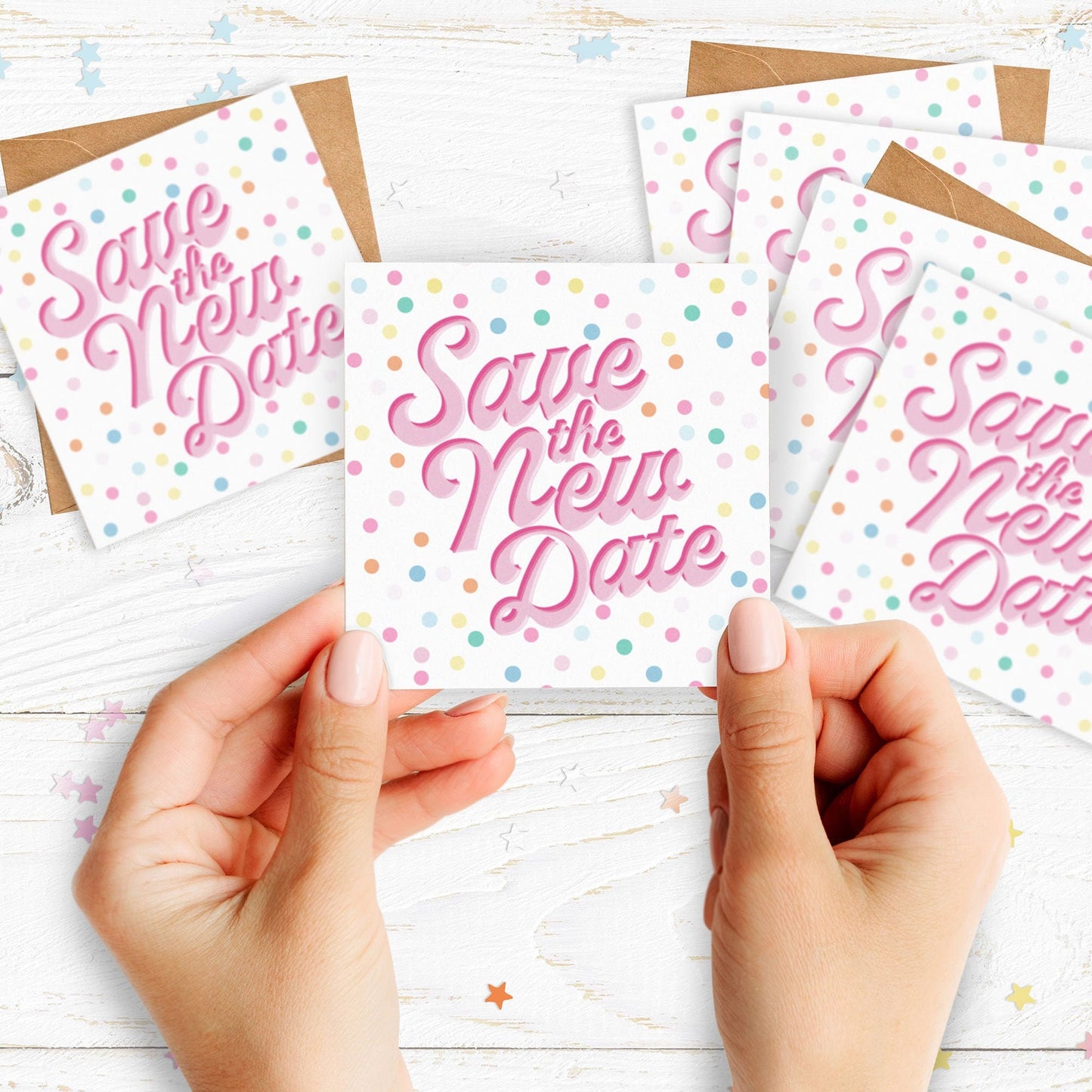 Mini Pack of Happiness - Save The New Date Cards. Wedding Cards. Pack of cards.