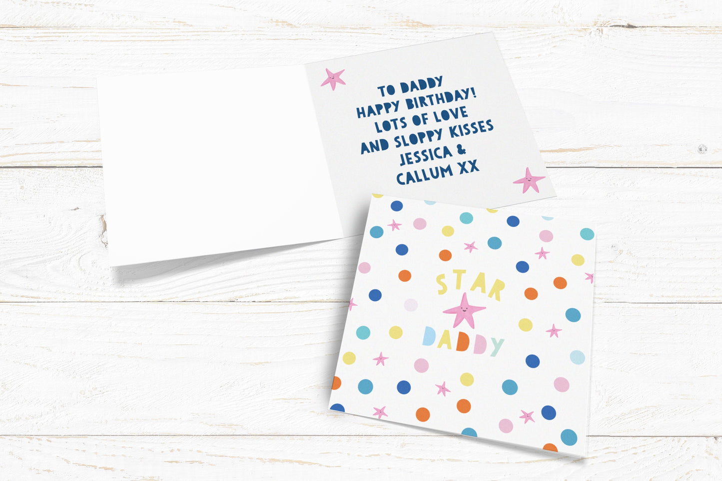 Star Daddy Card. Father’s Day Card. Happy Father’s Day Card. Happy Birthday Daddy Card. For Him Card. Direct Send Option.