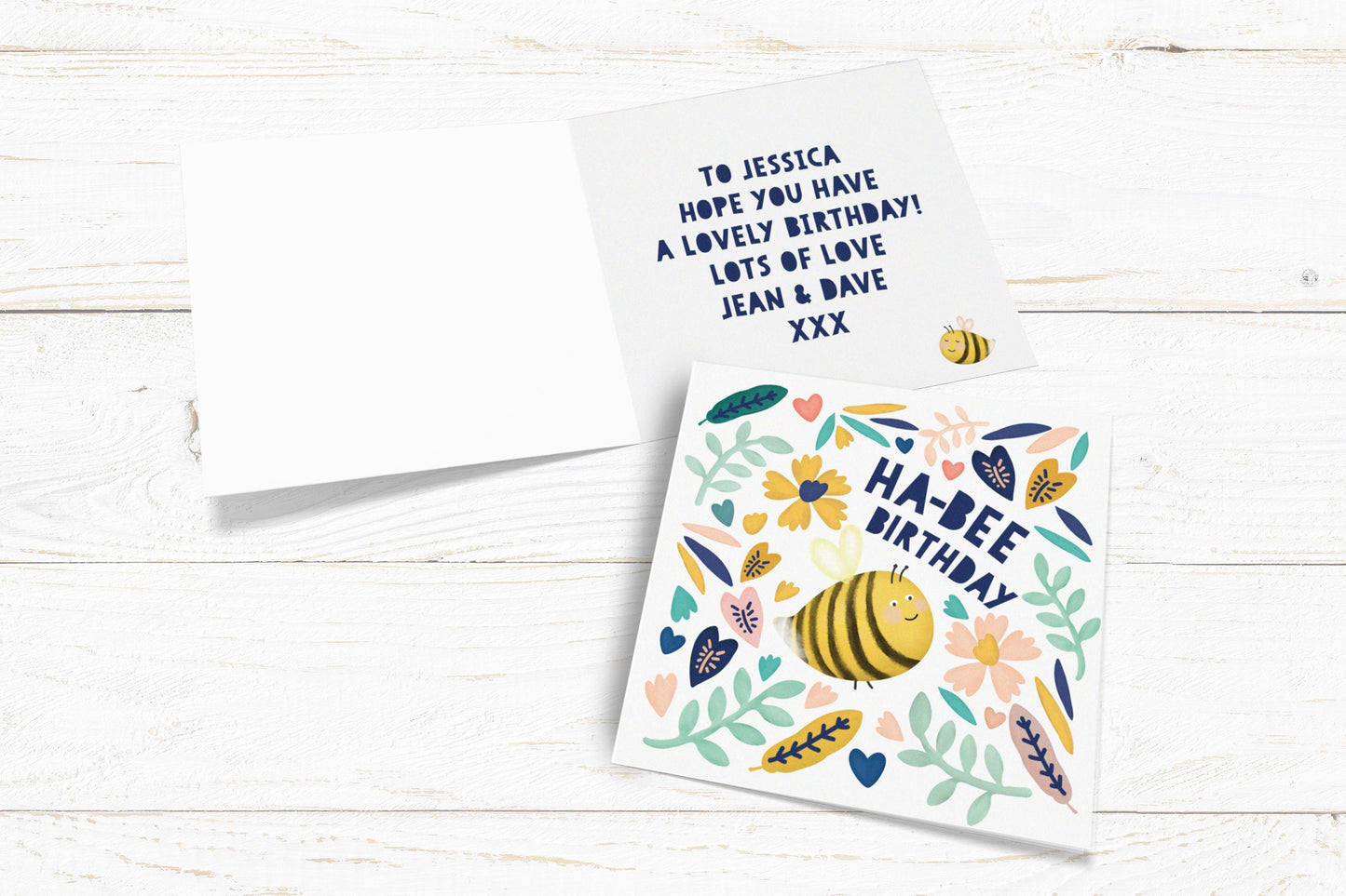 Ha Bee Birthday Card. Bee Card. Cute Bee Cards. Happy Birthday Card. Send Direct Option.