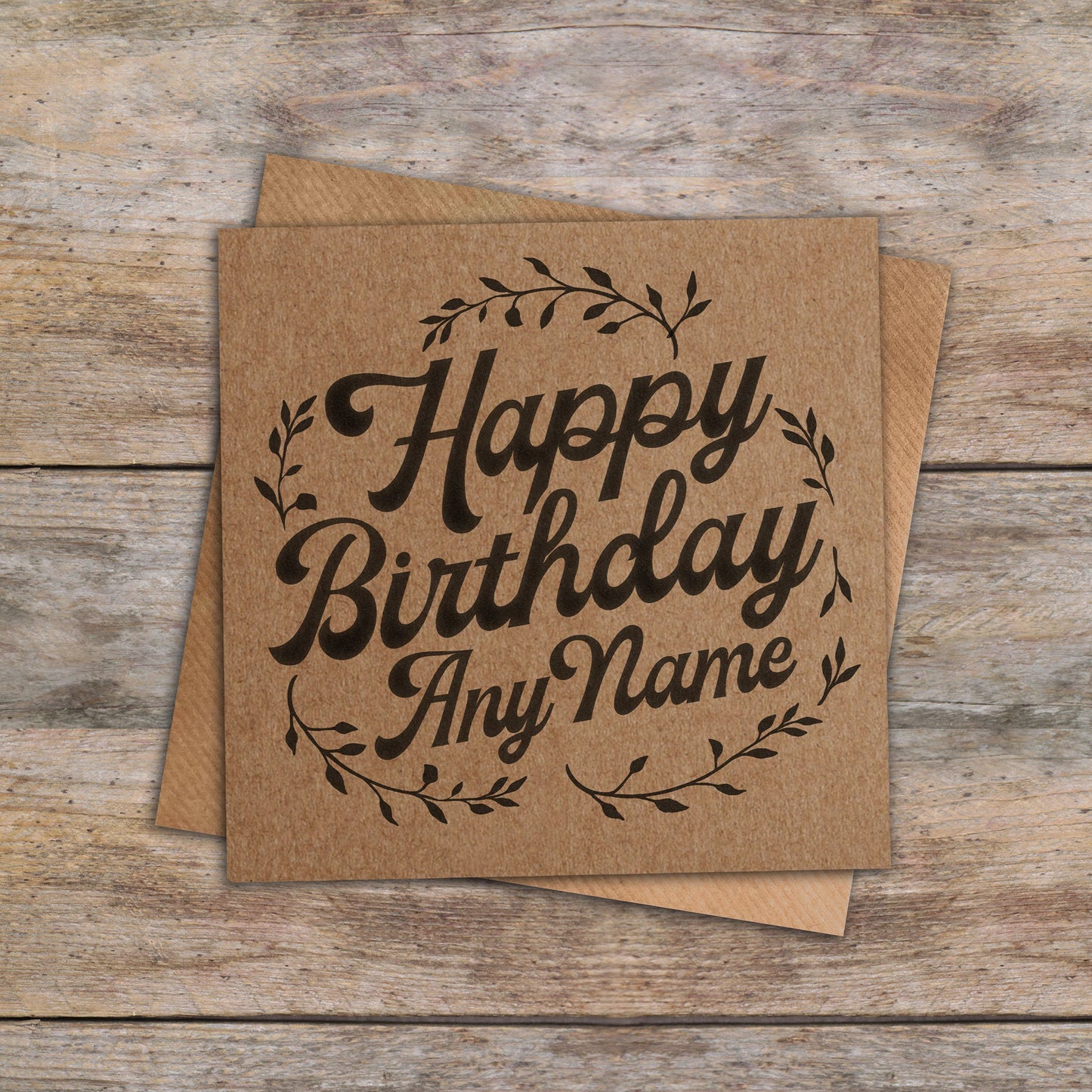 Happy Birthday To You Kraft Card. Birthday Card. Kraft Card. Greetings Card. Personalised Birthday Card. Send Direct Option.