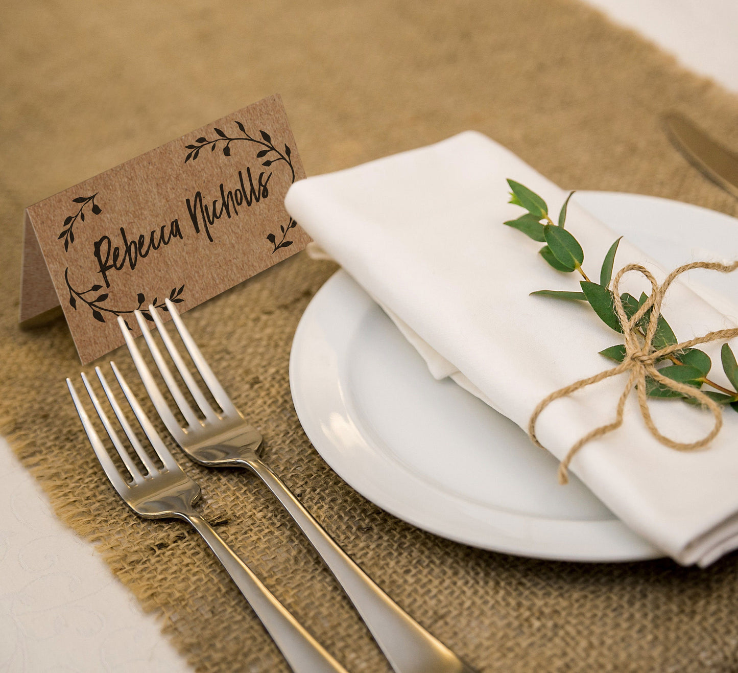 Wedding Place Cards Pack of 30. Kraft Recycled. Party Place Cards.