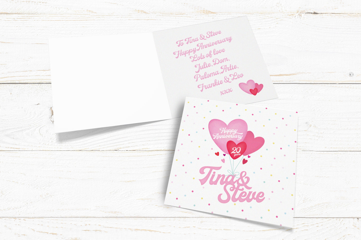 Personalised Couple Card. Personalised Anniversary Card. Wedding Card. Engagement Card. Cute Couple Card. Send Direct Option.