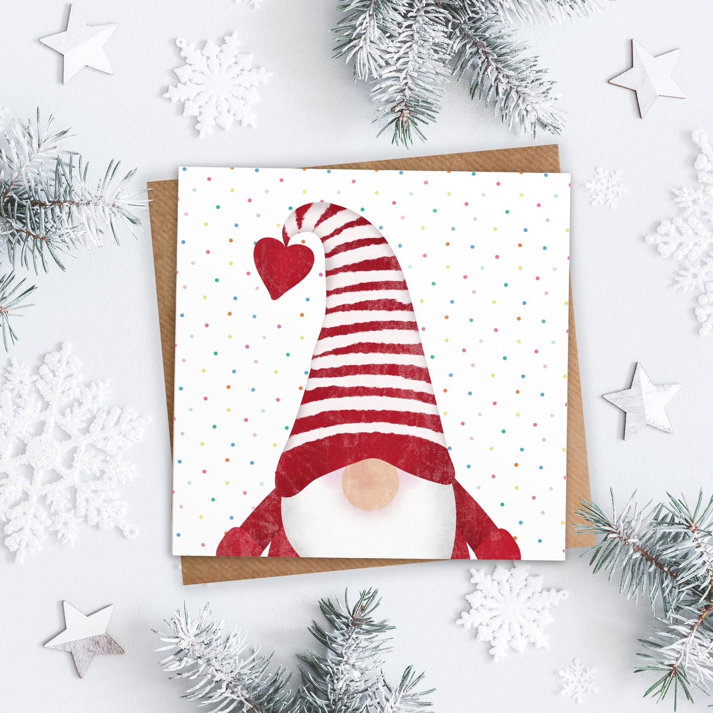 Cute Santa Gonk Christmas Card. Father Christmas Card. Happy Holidays. Cute Santa. Cute Christmas Card. Send Direct Option.