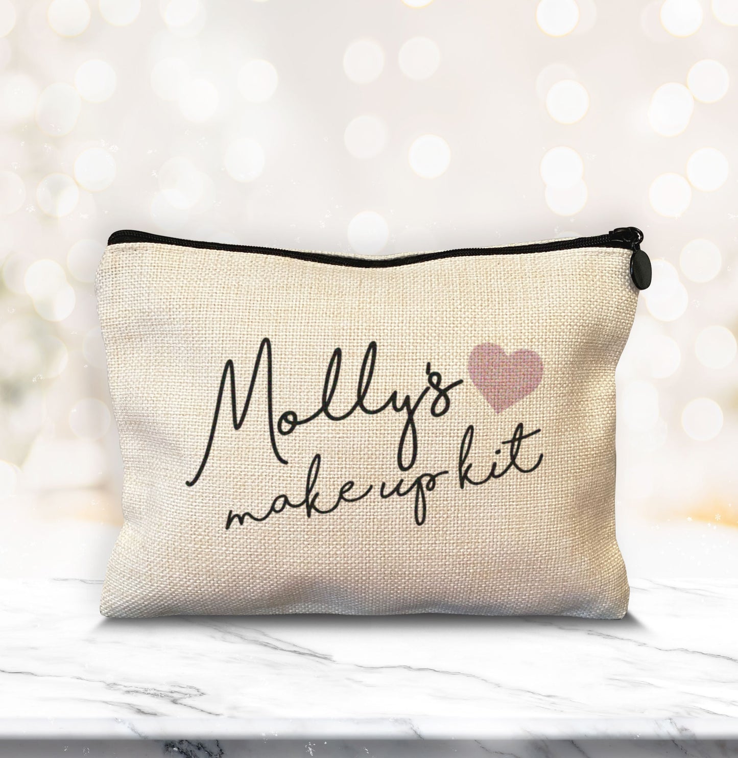 Personalised Make Up Bag. Personalised Beard Kit Bag. Bridesmaid Gift. Christmas Gift for girls. Personalised cosmetic bag. All Personalised