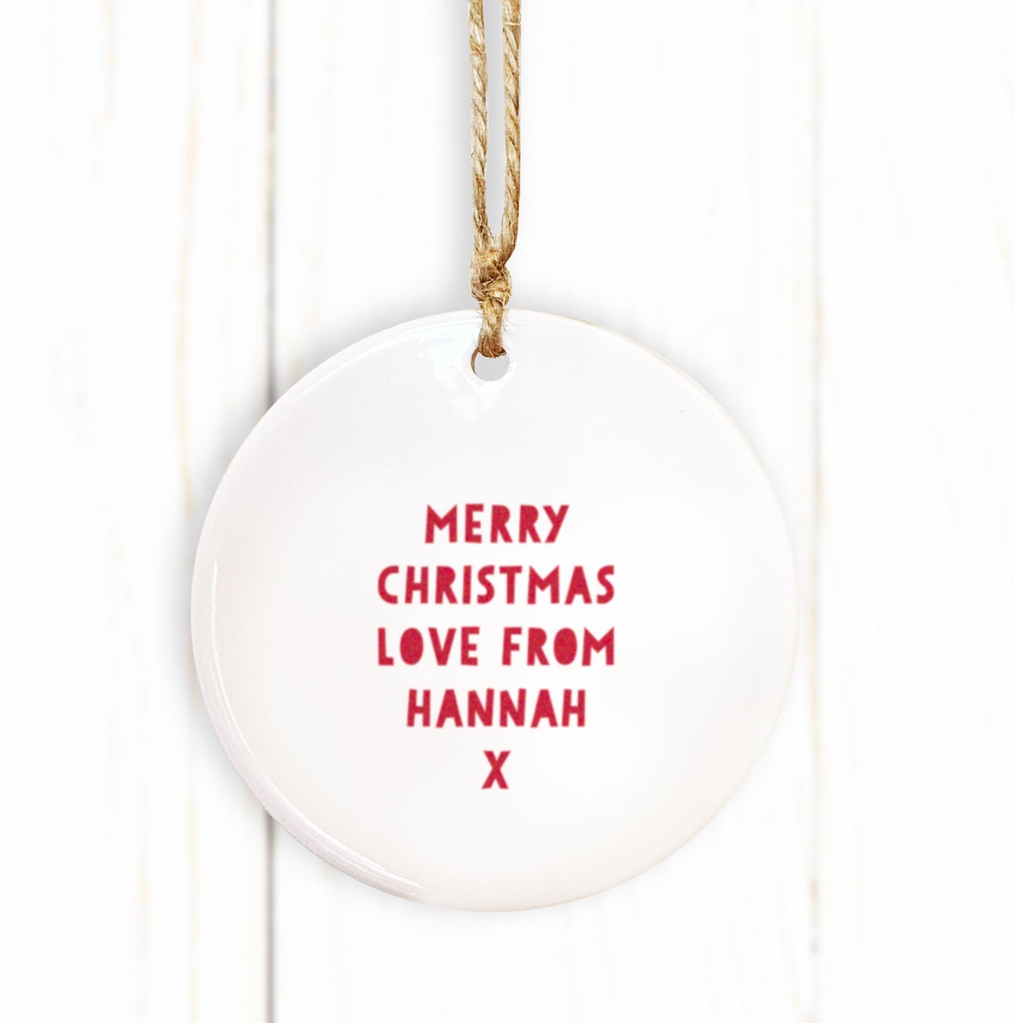 Daddy Bear Ceramic decoration.Personalise for Dad, Grandad, Mum, Mummy, Grandma, Uncle, Auntie. Cute Christmas Dec .Personalised Tree Bauble