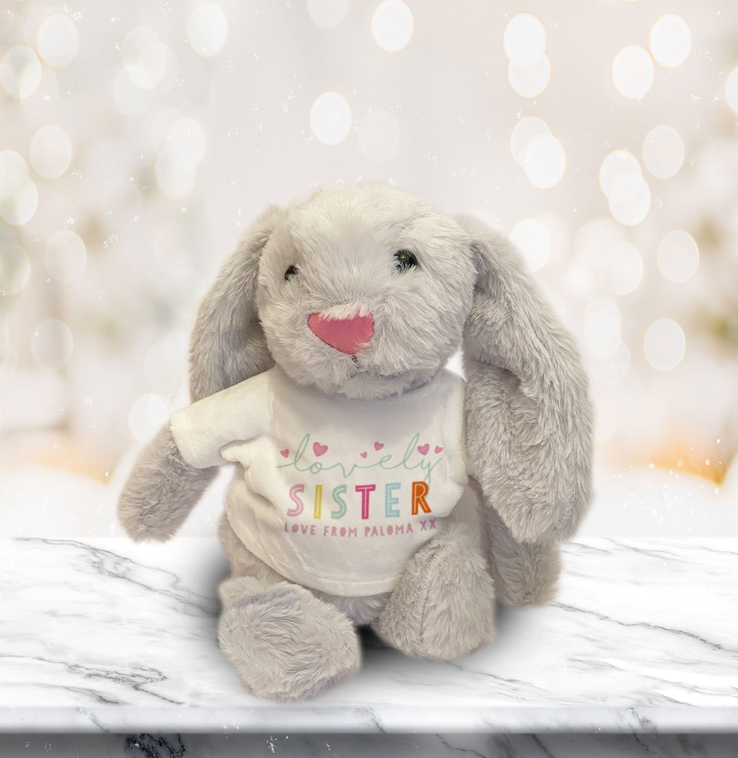 Lovely Mummy, Lovely Mum, Lovely Granny, Lovely Sister, Lovely Auntie, Lovely Teacher, Lovely Step Mum, Lovely Mom Personalised Bunny.