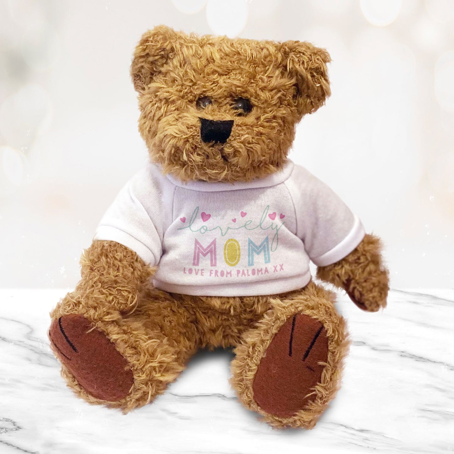 Lovely Mummy, Lovely Mum, Lovely Granny, Lovely Sister, Lovely Auntie, Lovely Teacher, Lovely Step Mum, Lovely Mom Personalised Teddy Bear.