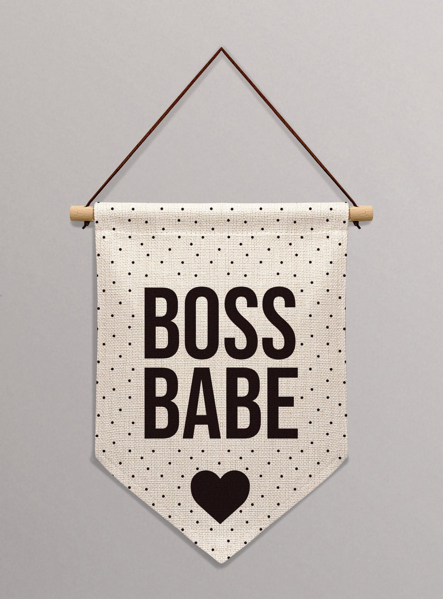 Boss Babe Personalised Linen Banner. Personalised Room Banner. Personalised wall banner. Personalised gift.