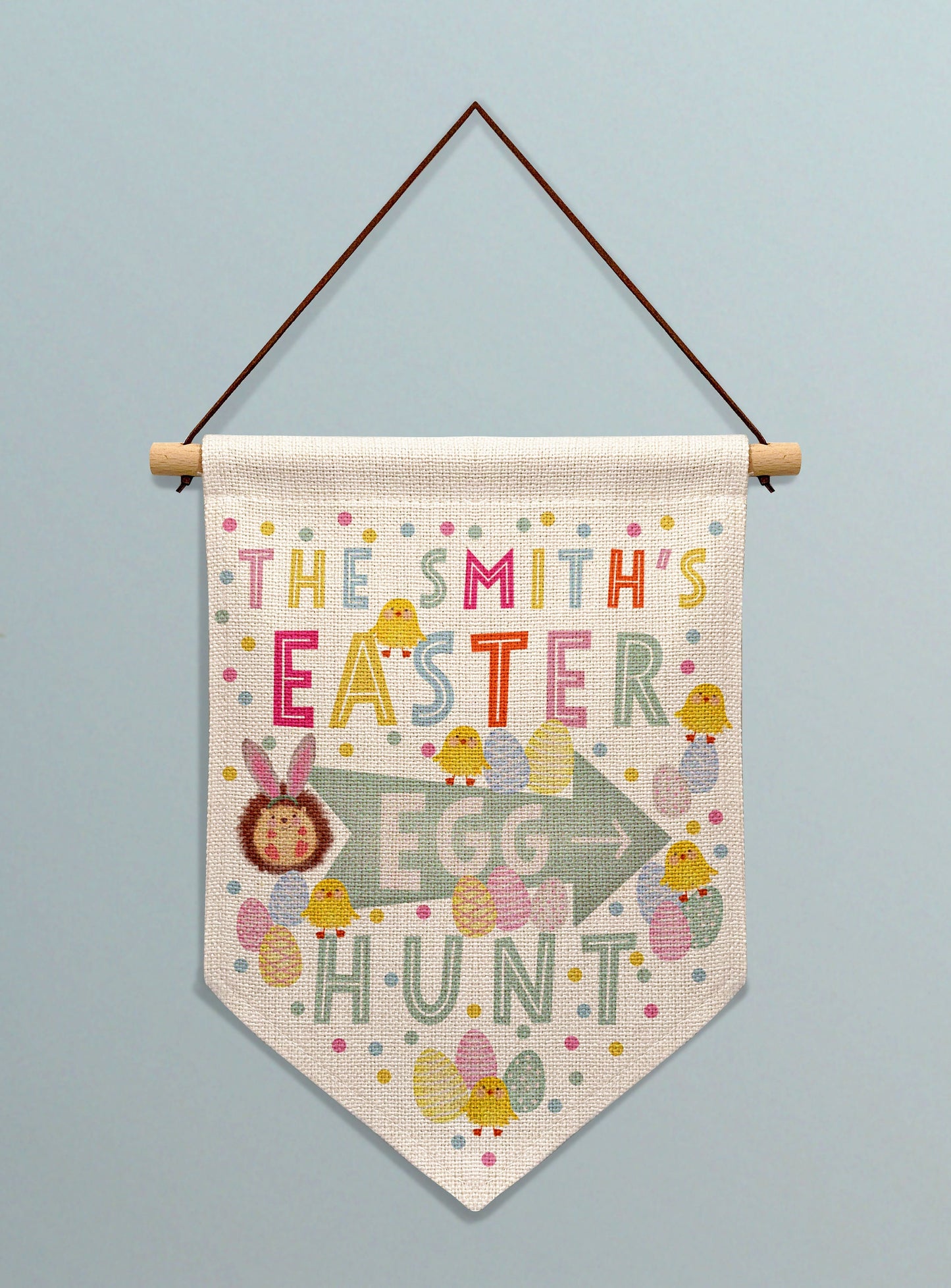 Easter Egg Hunt Personalised Linen Banner. Personalised Easter Sign. Personalised Easter Egg Hunt. Easter Banner. Personalised gift.