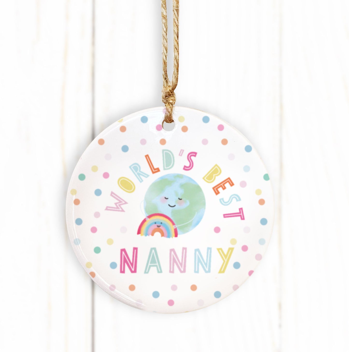 World's Best Teacher, Teaching Assistant, Nursery Teacher, Childminder, Nanny Ceramic Decoration. Personalised Thank you teacher gift.
