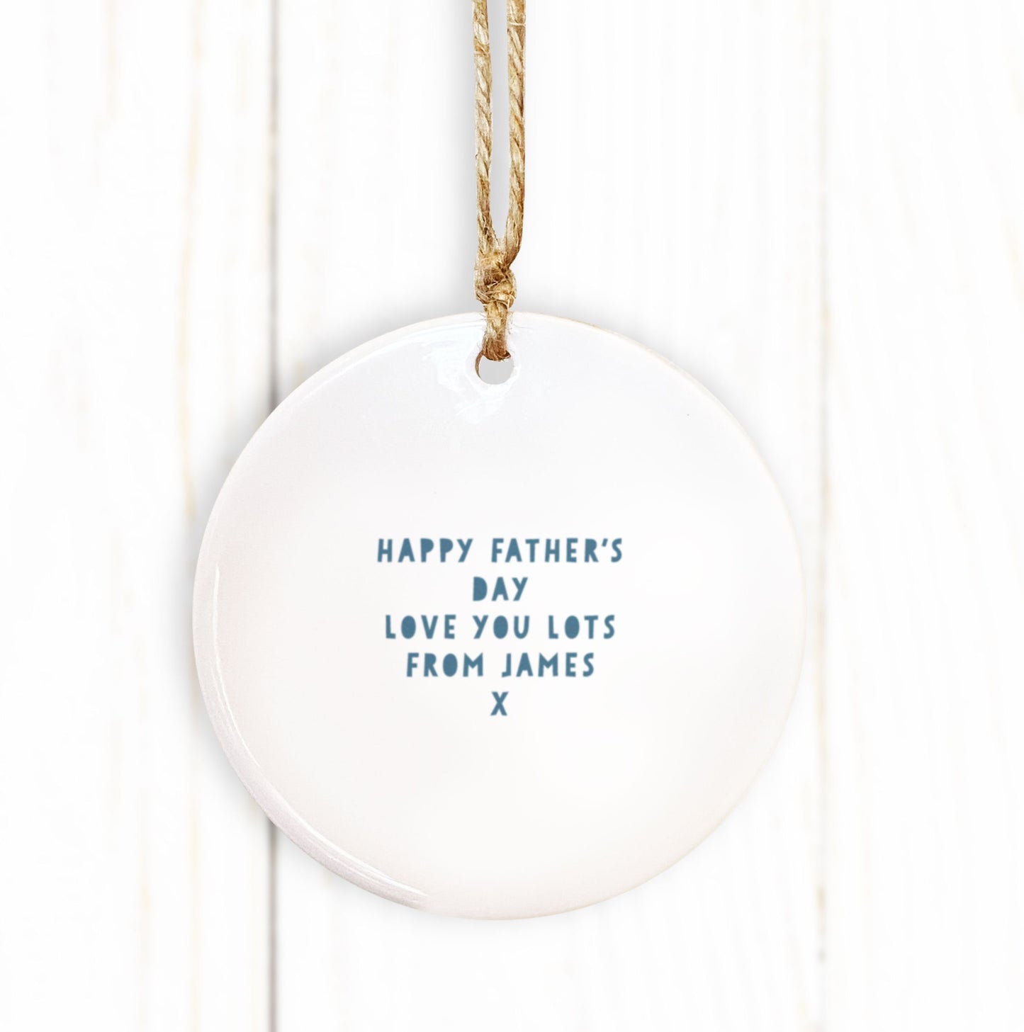 World's Best Dad, Grandad, Uncle, Nephew, Son etc Rocket Ship Ceramic Ornament. Personalised Father's Day Gift. Cute space gift. For Dad.