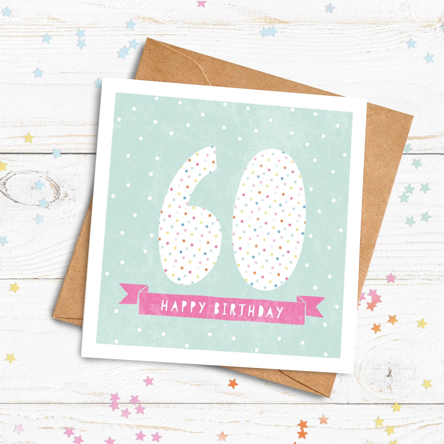 Big Numbers Teal Birthday Card.16, 18, 21, 30, 40, 50, 60, 70, 80,90 Birthday Card. Age Card.Personalised Birthday Card.Send Direct Option