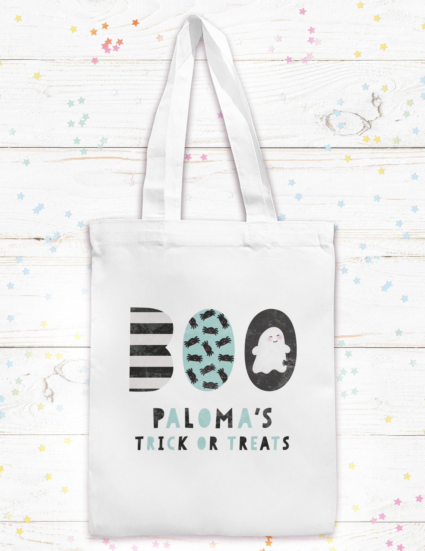 BOO Personalised Trick or Treat Bag. Personalised Halloween bag. Cute halloween. Personalised Halloween.