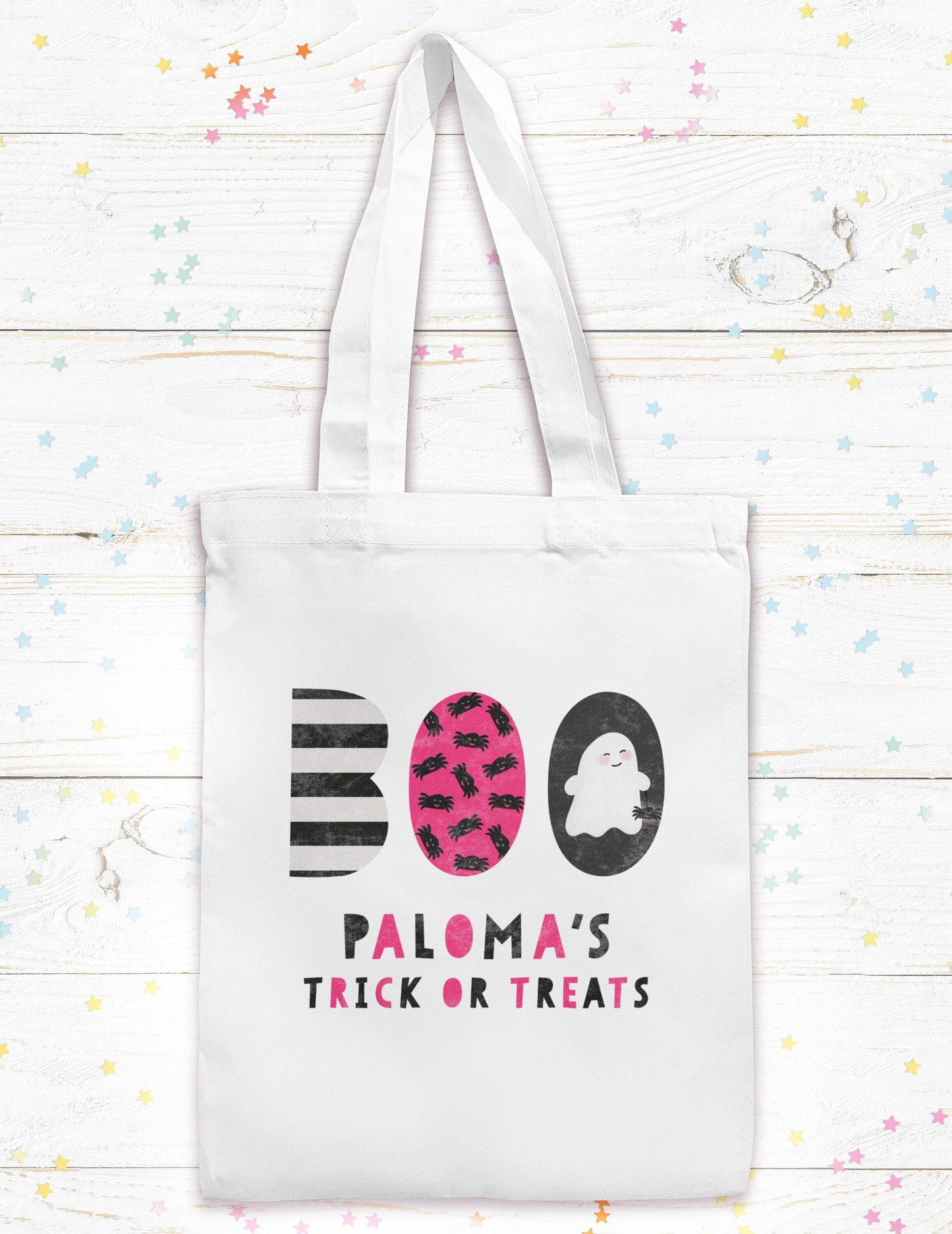 BOO Personalised Trick or Treat Bag. Personalised Halloween bag. Cute halloween. Personalised Halloween.