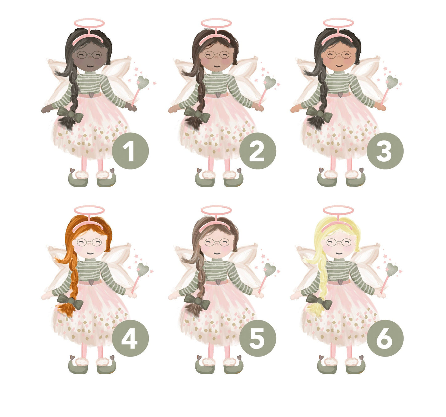 Personalised Woodland Christmas Fairy Banner. Any skin tone and hair colour Fairy. Personalised Christmas Banner.