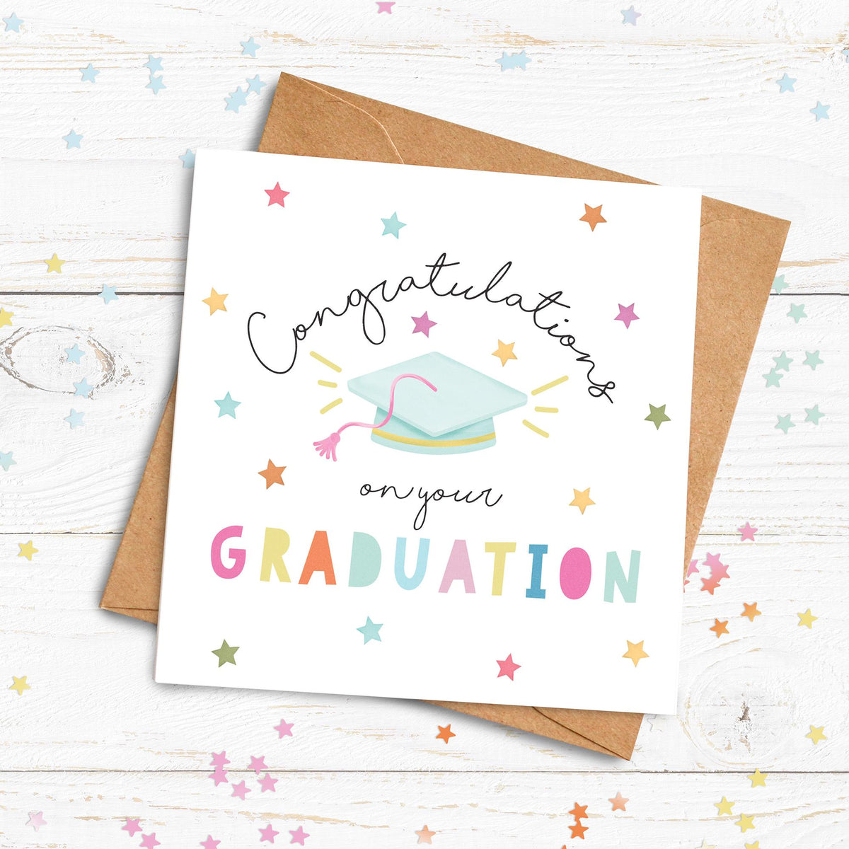 Congratulations on your Graduation Card. Personalised Card. University Card. Congratulations Card. Send Direct Option.