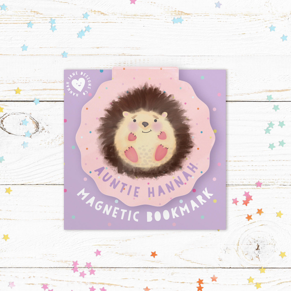 Personalised Hedgehog Magnetic Bookmark | Cute Hedgehog Bookmark | Book Lover Gift | Personalised Reading Gift | Cute Bookmark