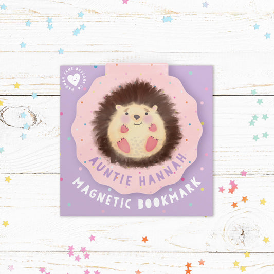 Personalised Hedgehog Magnetic Bookmark | Cute Hedgehog Bookmark | Book Lover Gift | Personalised Reading Gift | Cute Bookmark
