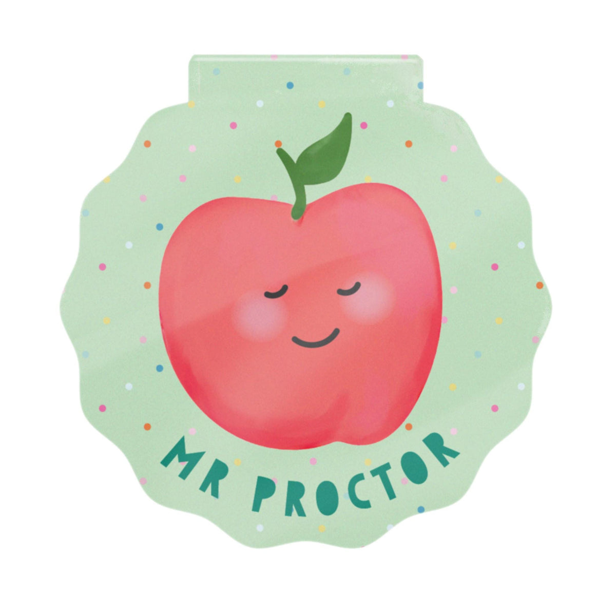 Personalised Happy Apple  Book Club Magnetic Bookmark | Cute Apple Bookmark | Book Lover Gift | Personalised Reading Gift | Cute Bookmark