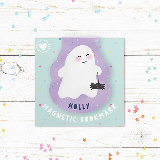 Personalised Cute Ghost Magnetic Bookmark | Cute Ghost Bookmark | Book Lover Gift | Personalised Reading Gift | Cute Bookmark