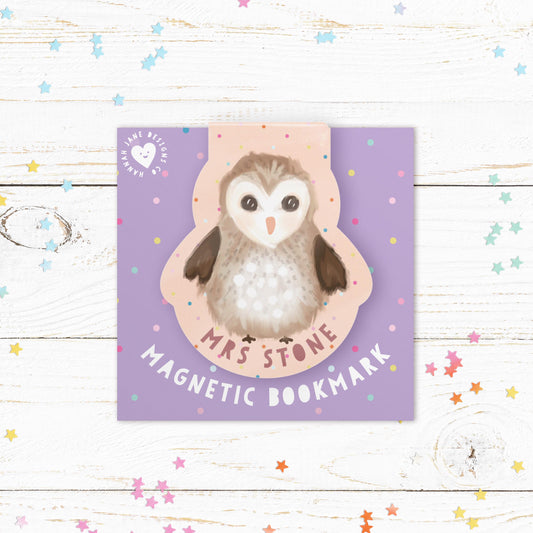 Personalised Owl Magnetic Bookmark | Cute Owl Bookmark | Book Lover Gift | Personalised Reading Gift | Cute Bookmark
