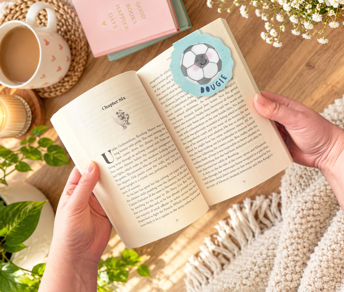 Personalised Football Magnetic Bookmark | Cute Football Bookmark | Book Lover Gift | Personalised Reading Gift | Cute Bookmark