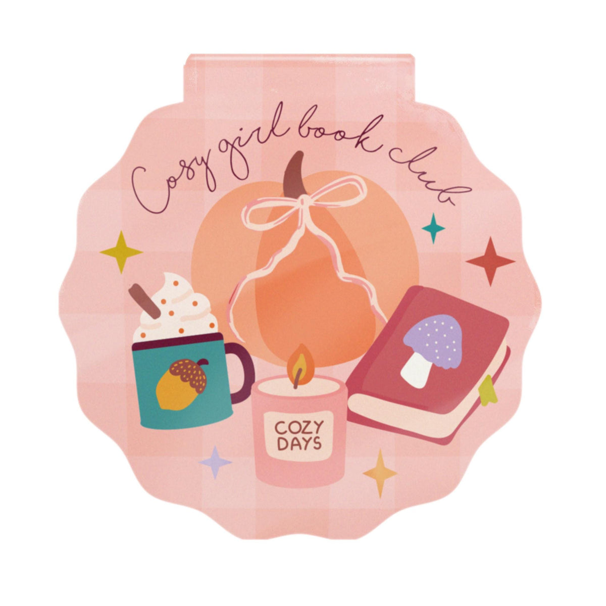 Personalised Cosy Girl Book Club Magnetic Bookmark | Cute Book Club Bookmark | Book Lover Gift | Personalised Reading Gift | Cute Bookmark