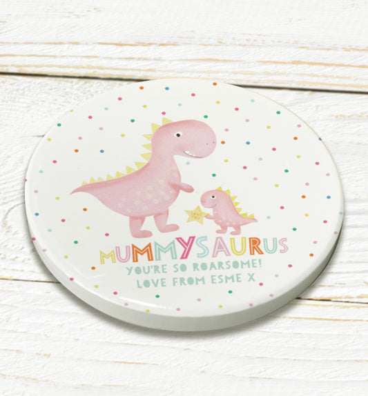 Mummysaurus coaster. Mother’s Day gift. Cute gift for mum.