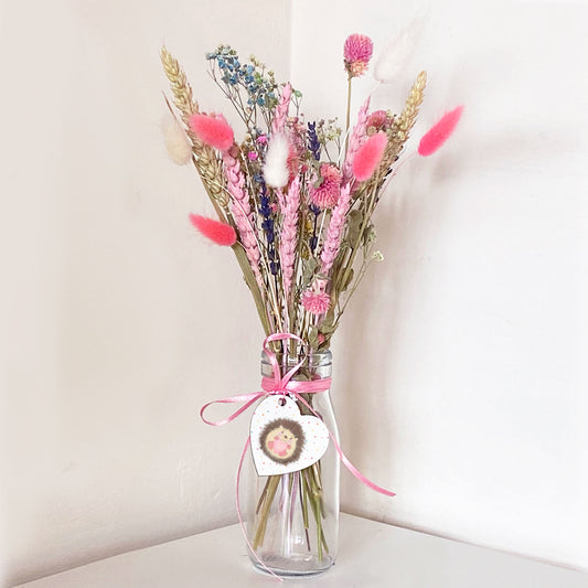 Personalised Hedgehog Dried Flower Bouquet - Flowers by post.