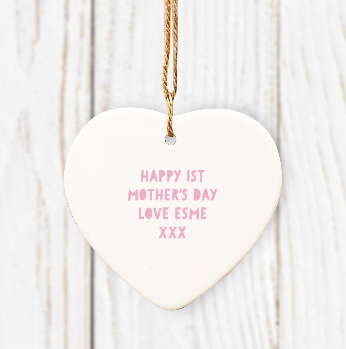Best Mum Club Ceramic Heart. Personalised Mother’s Day Gift. Gifts for mum.