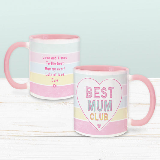 Best mum club mug. Mother’s Day gift. Mum mug. Personalised mug for mum.