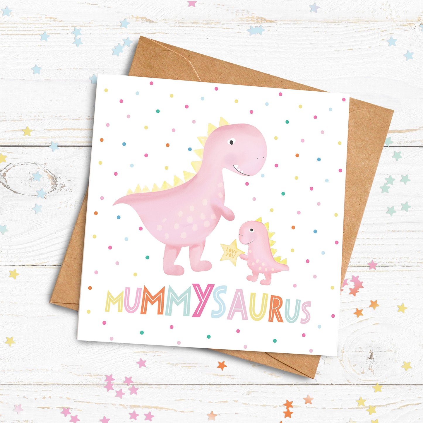 Mummysaurus Card. Cute Dinosaur Card. Cute Mother’s Day Card. Personalised Mother’s Day Card. For Mum. Send Direct Option.
