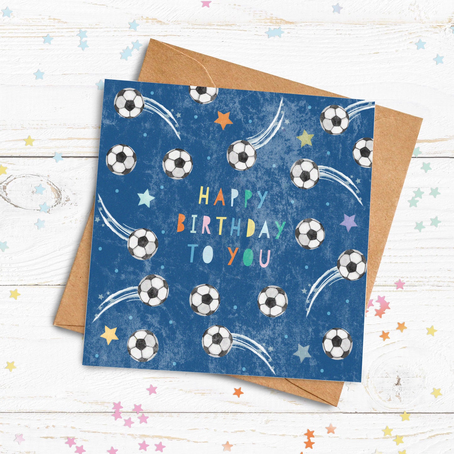 Football Birthday Card. Cute Football Card. Birthday Card For Him. Personalised Birthday Card. For Dad. Send Direct Option.