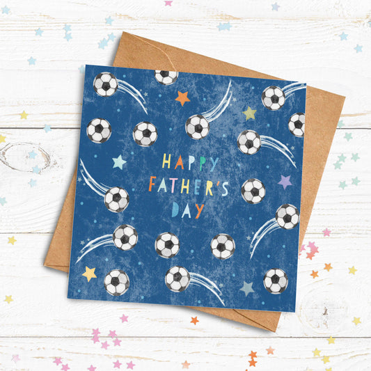 Football Father's Day Card. Cute Football Card. Father's Day Card. Personalised Father's Day Card. For Dad. Send Direct Option.