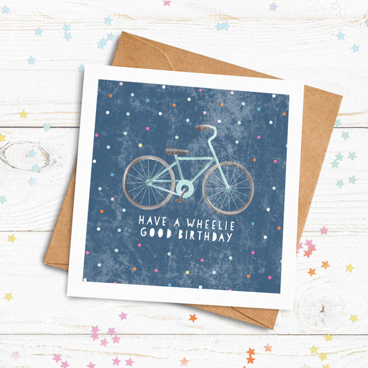 Bicycle Personalised Card. Personalised Father's Day Card. Birthday Card. Send Direct Option.