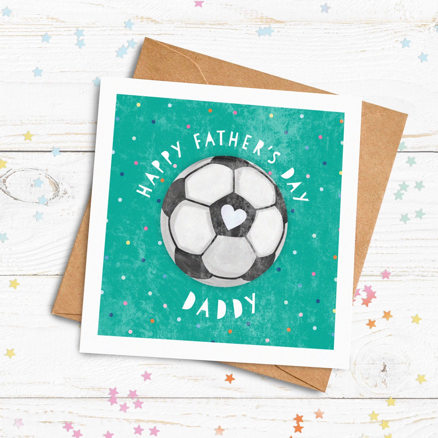 Big Football Card. Personalised Father's Day Card. Football Fan Card. Send Direct Option.