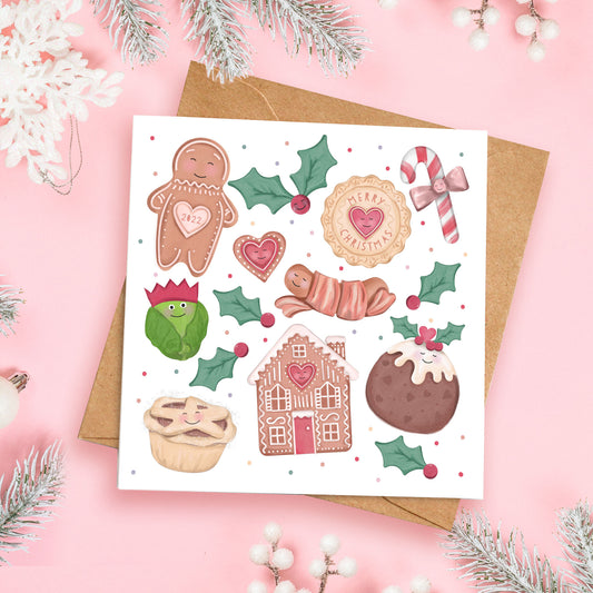 Christmas Favourite Things Card. Happy Holidays. Cute Christmas Card. Send Direct Option.