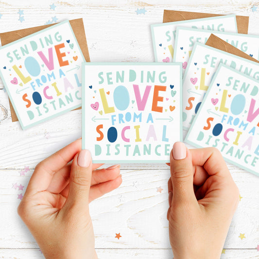 Mini Pack of Happiness - Sending Love From A Social Distance Cards. Lockdown Cards.