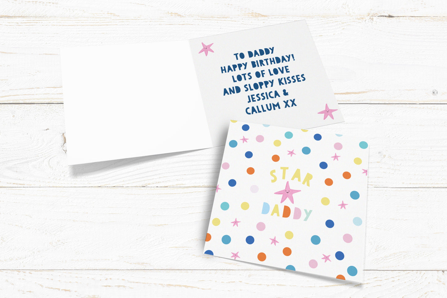 Star Daddy Card. Father’s Day Card. Happy Father’s Day Card. Happy Birthday Daddy Card. For Him Card. Direct Send Option.